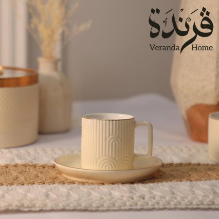 طقم 12 فنجان قهوة Amber